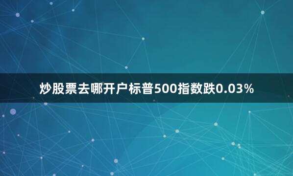 炒股票去哪开户标普500指数跌0.03%